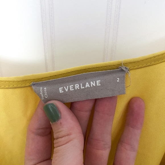 Everlane Yellow Japanese GoWeave Tank Wrap Dress Size 2 - Picture 3 of 5